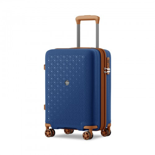 Kono KSK2594 20-inch navy and brown suitcase – detail view 20