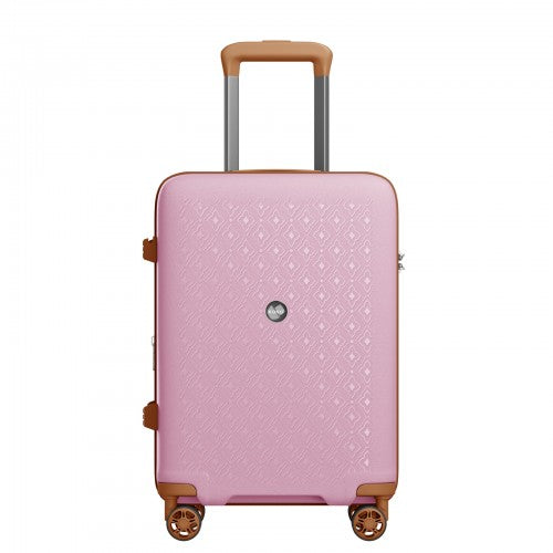 Kono KSK2594 20-inch pink and brown suitcase – detail view 20