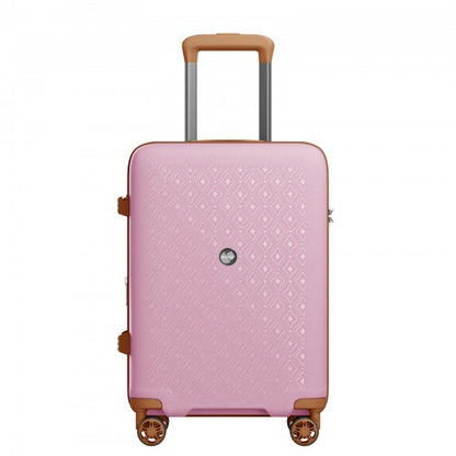 Kono KSK2594 20-inch pink and brown suitcase – detail view 20
