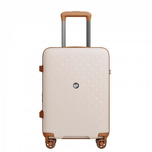 Kono KSK2594 20-inch beige and brown suitcase – detail view 20
