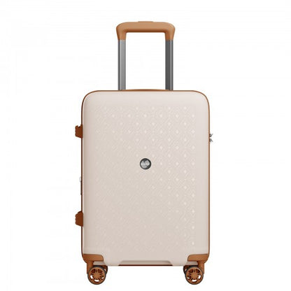 Kono KSK2594 20-inch beige and brown suitcase – detail view 20