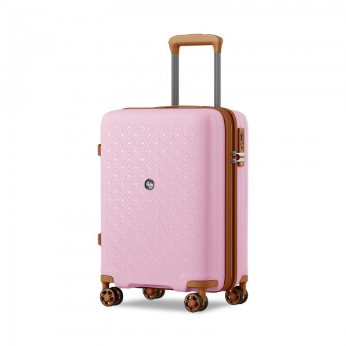 Kono KSK2594 20-inch pink and brown suitcase – detail view 20