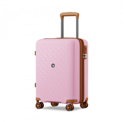 Kono KSK2594 20-inch pink and brown suitcase – detail view 20