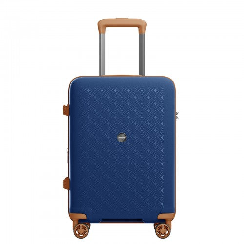 Kono KSK2594 20-inch navy and brown suitcase – detail view 20