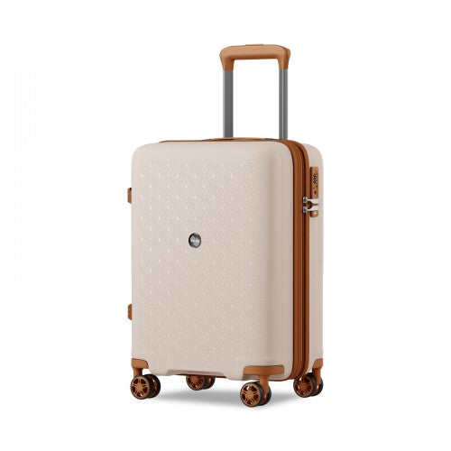 Kono KSK2594 20-inch beige and brown suitcase – detail view 20