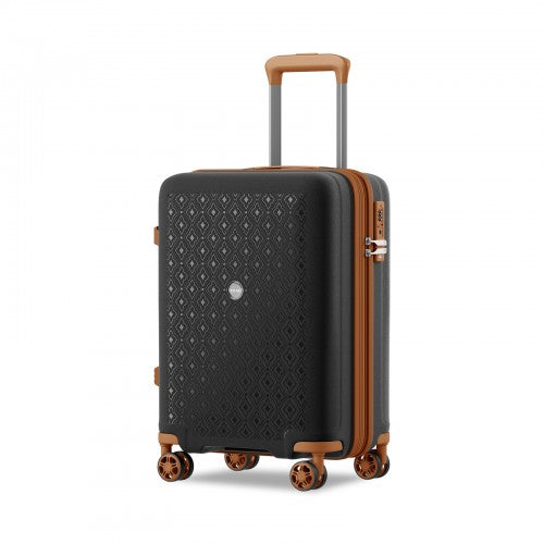 Kono KSK2594 20-inch black and brown suitcase – detail view 20