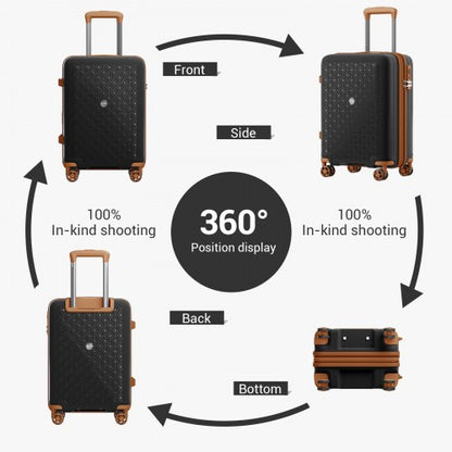 Kono KSK2594 20-inch black and brown suitcase – detail view 20