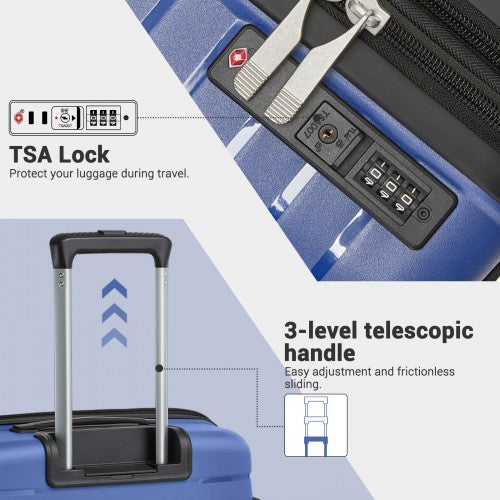 Kono KSK2595 20-inch navy and black suitcase – detail view 20