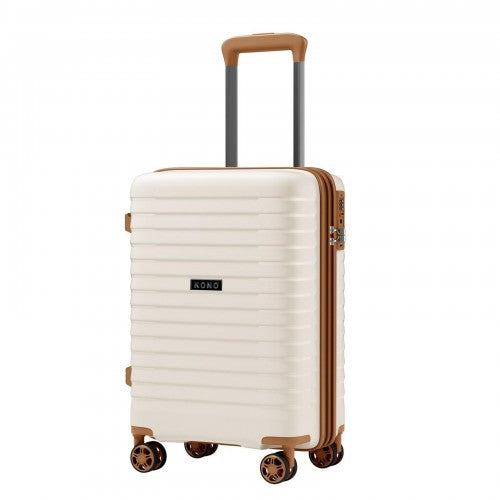 Kono KSK2595 20-inch beige and brown suitcase – detail view 20
