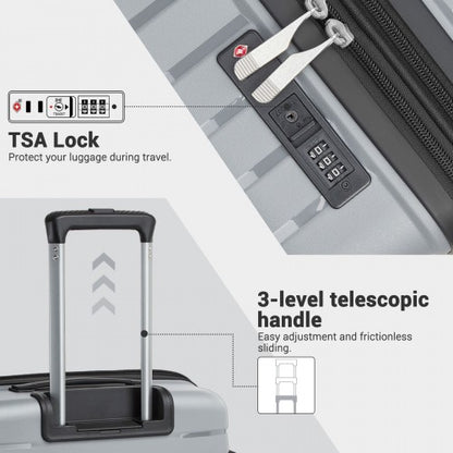 Kono KSK2595 20-inch grey and black suitcase – detail view 20