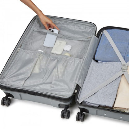 Kono KSK2595 20-inch grey and black suitcase – detail view 20