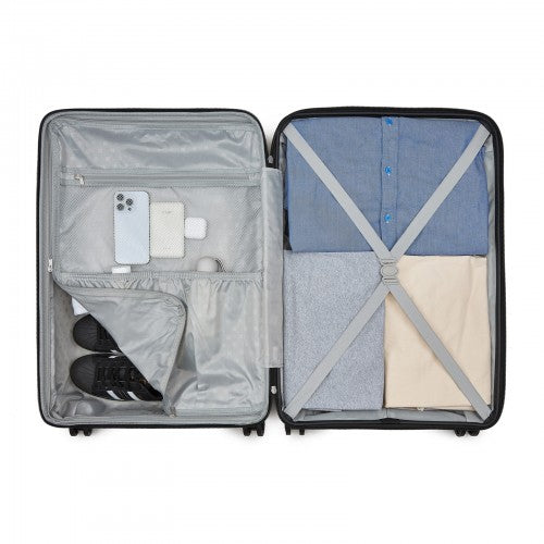 Kono KSK2595 20-inch green and black suitcase – detail view 20