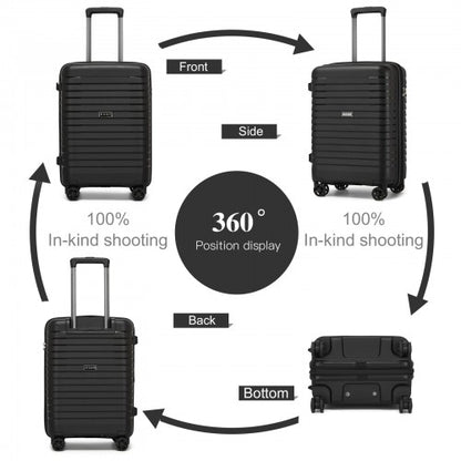 Kono KSK2595 20-inch black suitcase – detail view 20