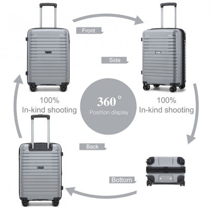 Kono KSK2595 20-inch grey and black suitcase – detail view 20