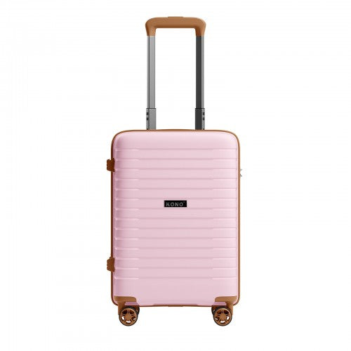 Kono KSK2595 20-inch pink and brown suitcase – detail view 20