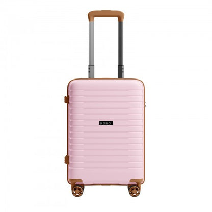 Kono KSK2595 20-inch pink and brown suitcase – detail view 20