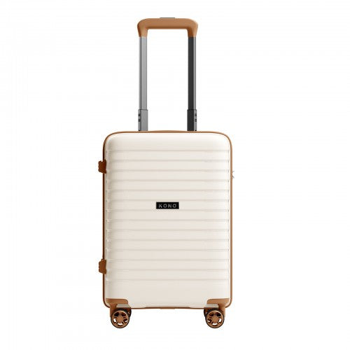 Kono KSK2595 20-inch beige and brown suitcase – detail view 20