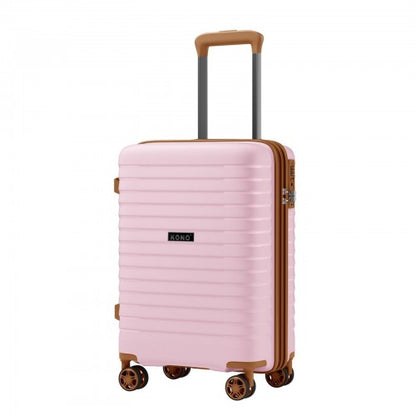 Kono KSK2595 20-inch pink and brown suitcase – detail view 20