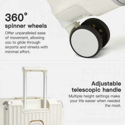 Kono KSK2693 20-inch white suitcase – detail view 20