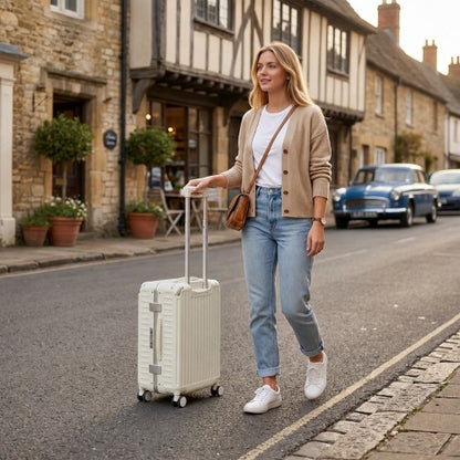 Kono KSK2693 20-inch white suitcase – set view