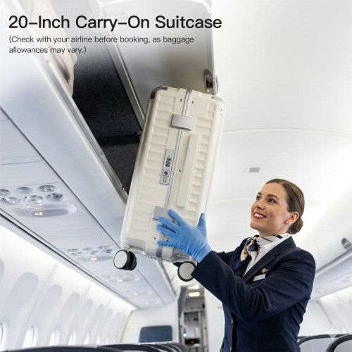 Kono KSK2693 20-inch white suitcase – detail view 20