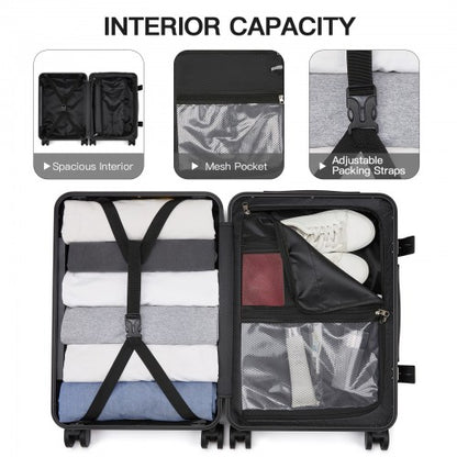 Kono KSK2693 20-inch black suitcase – detail view 20