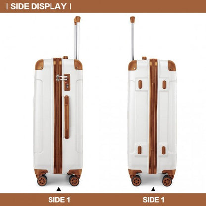 Kono K1777-1L 24-inch cream suitcase – set view