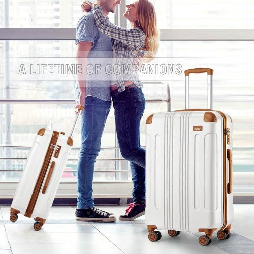 Kono K1777-1L 24-inch cream suitcase – set view