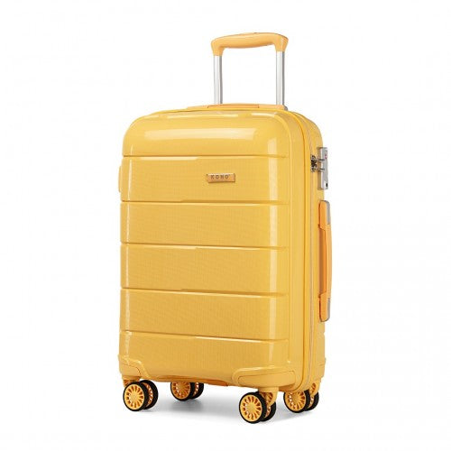 K1997L - KONO 24 INCH HARD SHELL PP SUITCASE - YELLOW