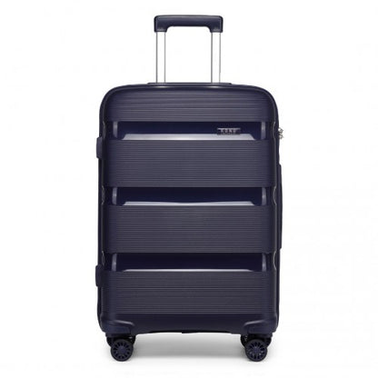 K2092L - Kono 24 Inch Bright Hard Shell PP Suitcase - Classic Collection - Navy
