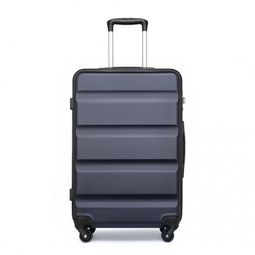K2191L - Kono 24 Inch Check in Luggage - Streamlined ABS Hardshell Suitcase with Secure TSA Lock - Navy