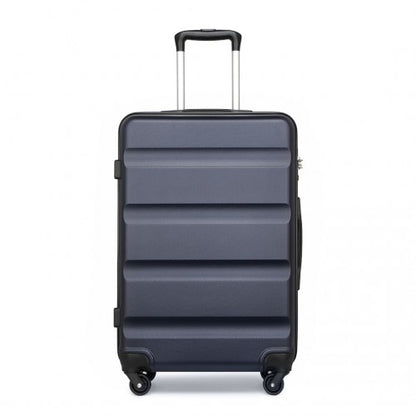 K2191L - Kono 24 Inch Check in Luggage - Streamlined ABS Hardshell Suitcase with Secure TSA Lock - Navy