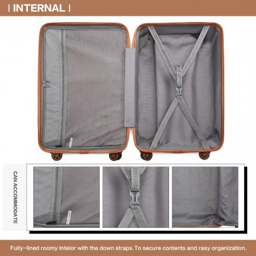 Kono K2292L 24-inch white suitcase – detail view 5