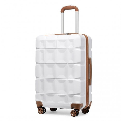 Kono K2292L 24-inch white suitcase – front view