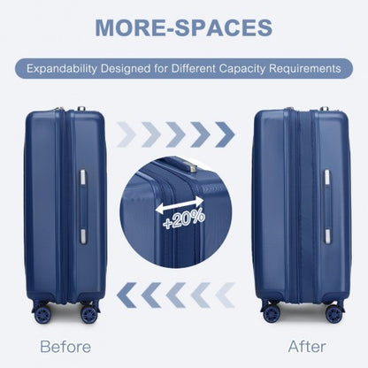 Kono KSK2483 24-inch navy suitcase – detail view 24