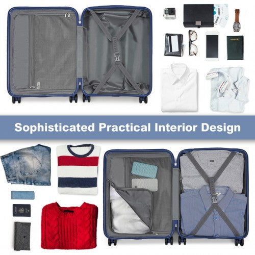 Kono KSK2483 24-inch navy suitcase – detail view 24