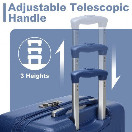 Kono KSK2483 24-inch navy suitcase – detail view 24