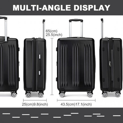 Kono KSK2483 24-inch black suitcase – detail view 24