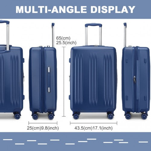 Kono KSK2483 24-inch navy suitcase – detail view 24