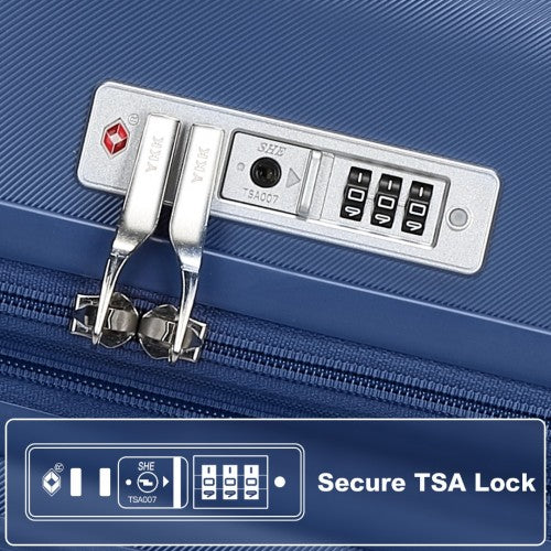 Kono KSK2483 24-inch navy suitcase – detail view 24