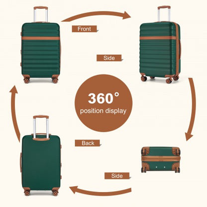 Kono KSK2484 24-inch green and brown suitcase – detail view 24