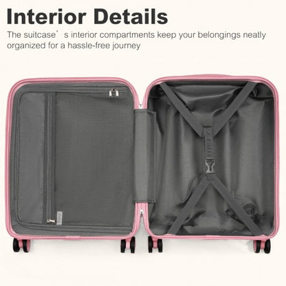 Kono KSK2484 24-inch pink suitcase – detail view 24