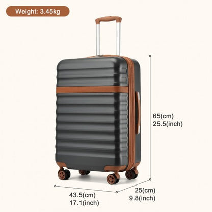 Kono KSK2484 24-inch grey and brown suitcase – detail view 24