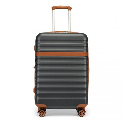 Kono KSK2484 24-inch grey and brown suitcase – detail view 24