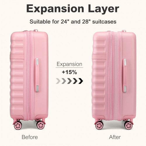 Kono KSK2484 24-inch pink suitcase – detail view 24