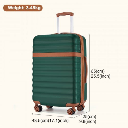 Kono KSK2484 24-inch green and brown suitcase – detail view 24
