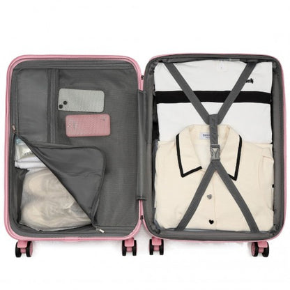 Kono KSK2484 24-inch pink suitcase – detail view 24