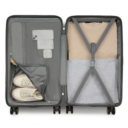 Kono KSK2488 24-inch grey and brown suitcase – detail view 24