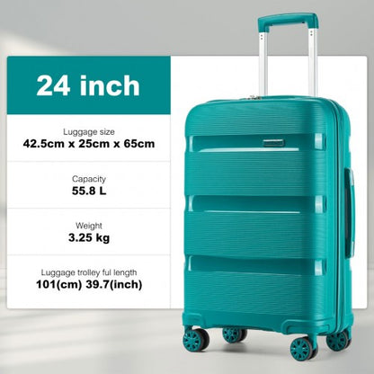 Kono KSK2492 24-inch green suitcase – detail view 24