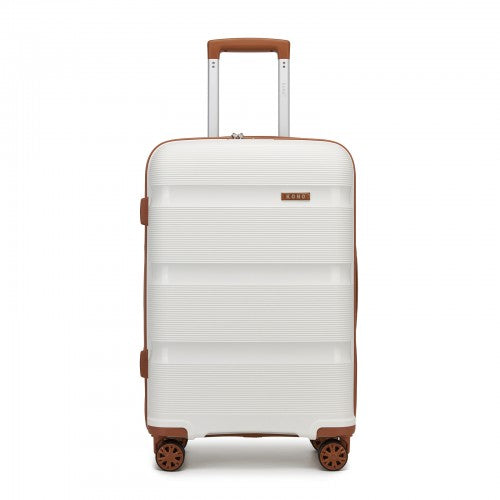 Kono KSK2492 24-inch cream and brown suitcase – detail view 24